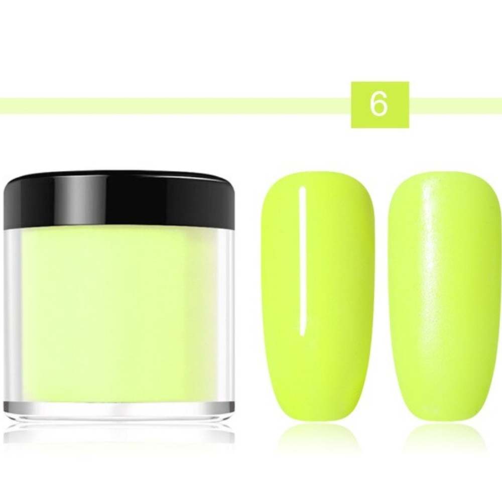 Neon Yellow, Green Acrylic Nail Dip Powder Rave